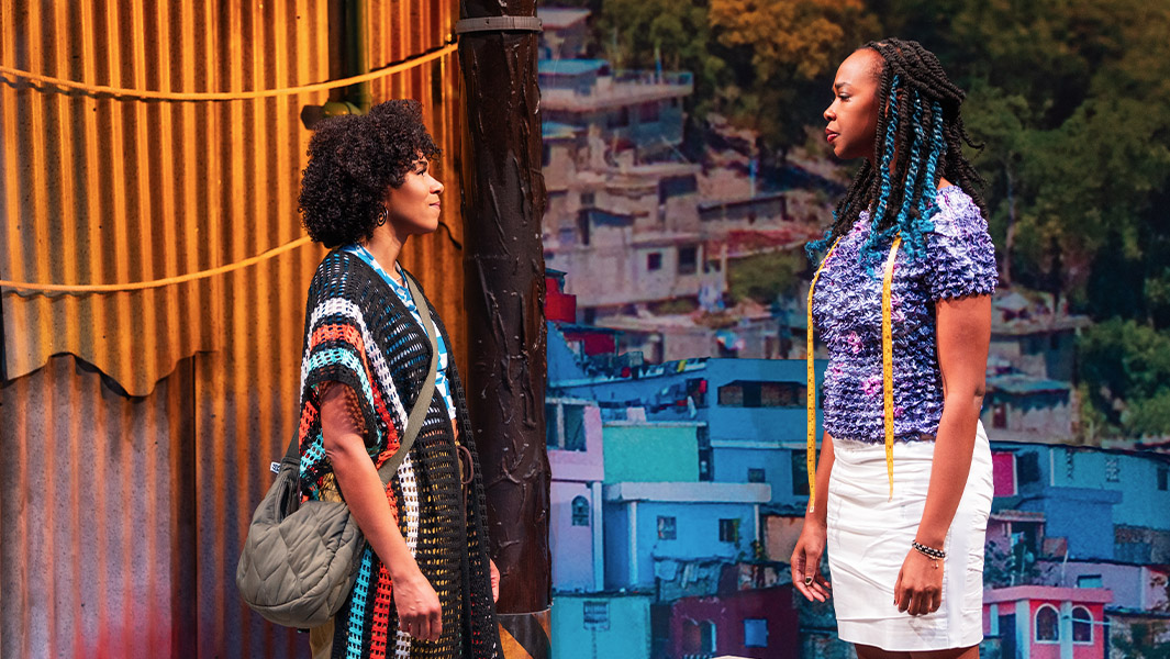 Kelly McCreary as Simone facing Fedna Jacquet as Lovelie in Bad Kreyòl
